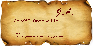 Jakó Antonella névjegykártya